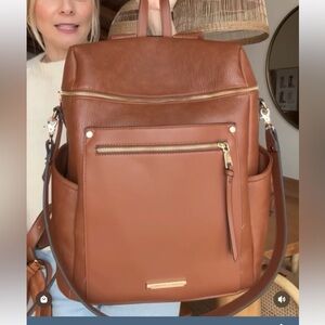 NWT Poppy & Peonies - Commuter Backpack | Chestnut